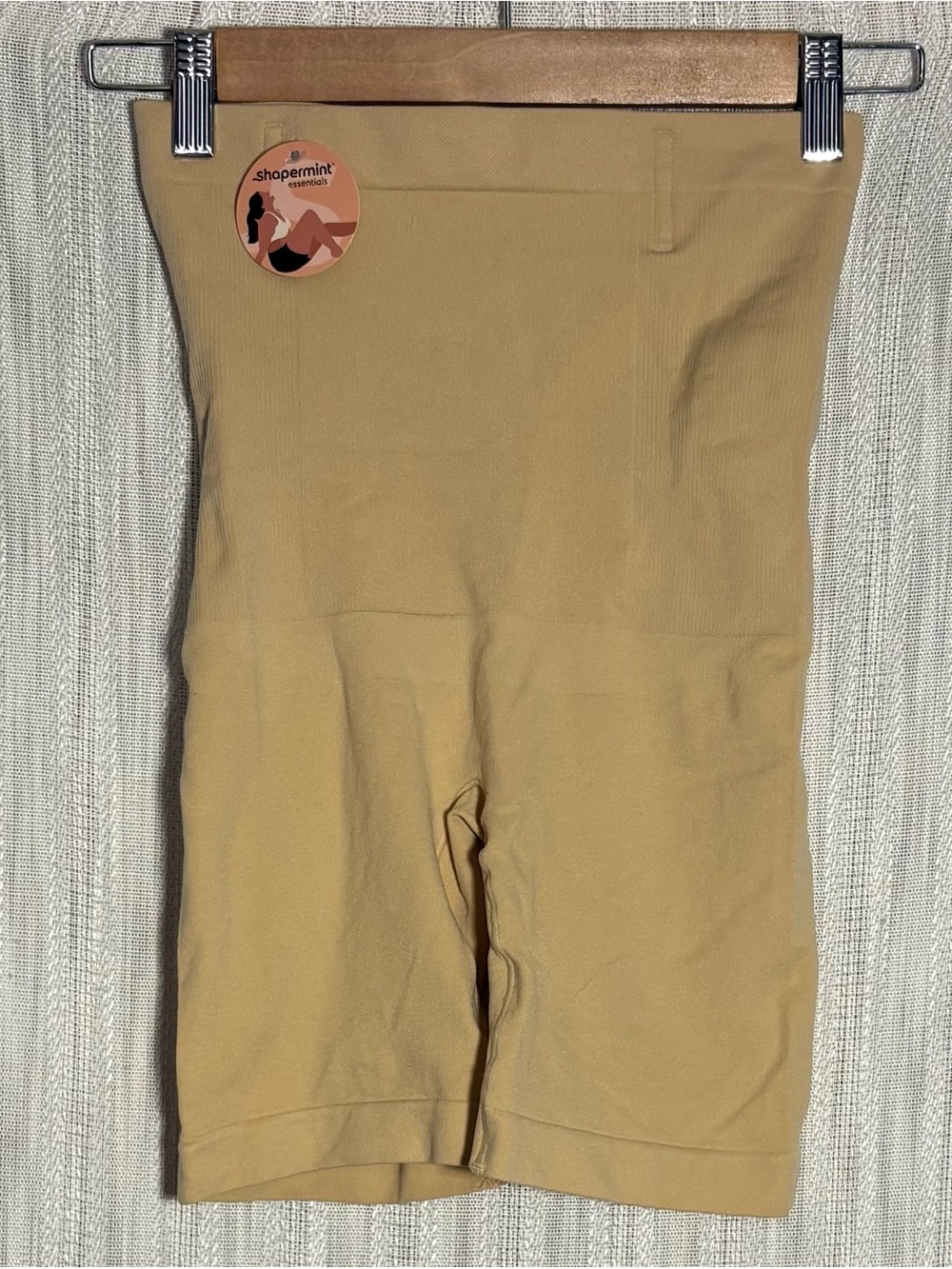Shapermint Beige High-Waist Shaping Shorts M/L